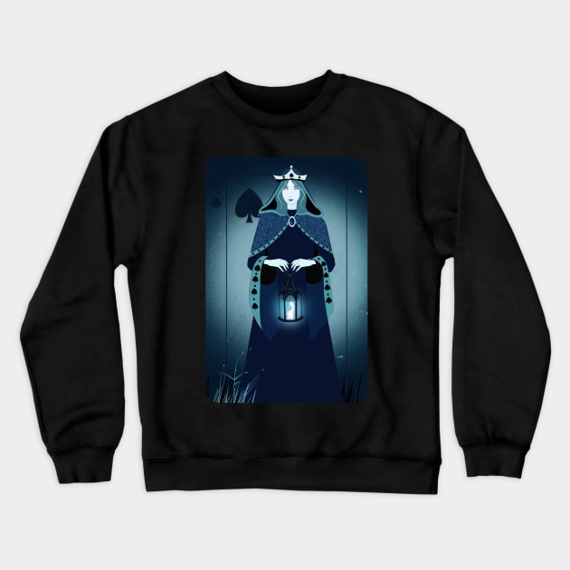 Queen of Spades Crewneck Sweatshirt by andrewcformosa